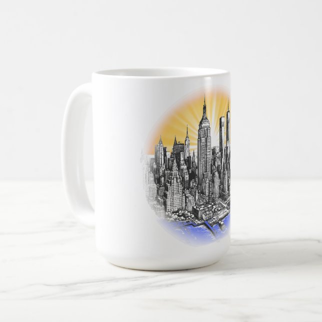 Taza De Café Nueva York - muelles (Anverso izquierdo)