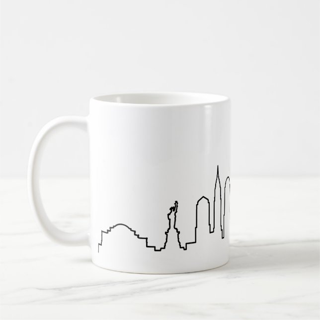 Taza De Café NUEVA YORK NYC Manhatten USA Skyline Silhouette (Izquierda)