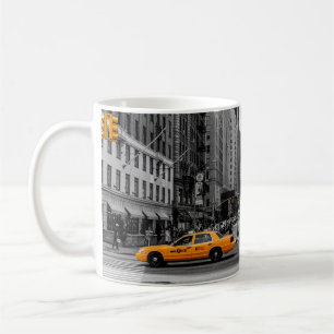 Taza De Café Nueva York Taxi Urban City Color Pop Photography