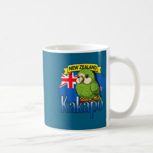 Taza De Café Nueva Zelanda salva al kakapo adorable pájaro lind