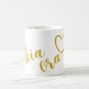 TAZA DE CAFÉ NUEVA ZELANDIA KIA ORA MAORI ELEGANTE GOLD LOART