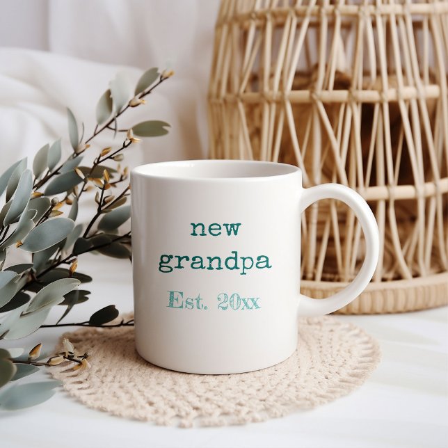 Taza De Café Nuevas estadísticas de natalidad para el bebé del  (Grandpa baby birth announcement mug)