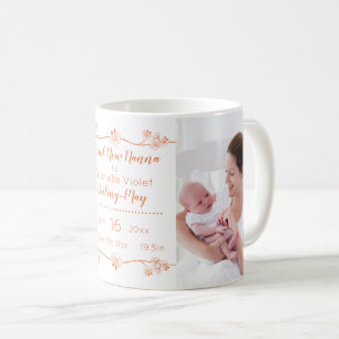 Taza De Café Nuevas fotos de abuela y estadísticas de nacimient
