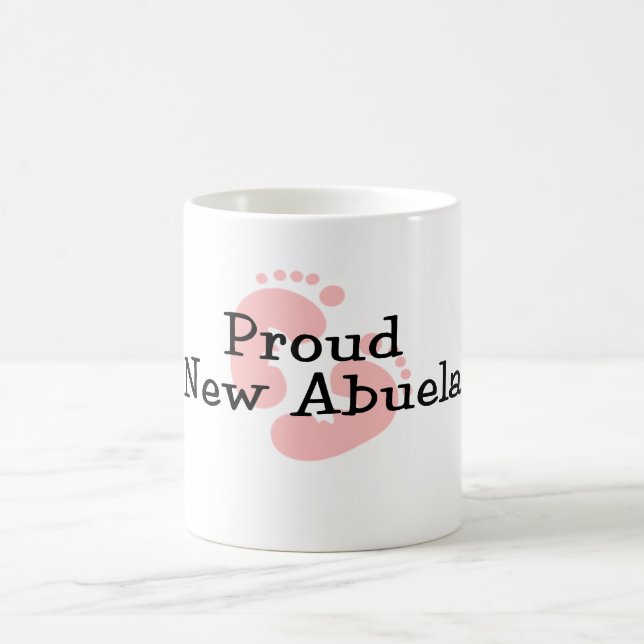 Taza De Café Nuevas huellas orgullosas de la niña de Abuela (Centro)