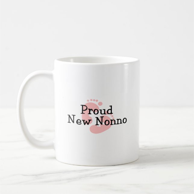 Taza De Café Nuevas huellas orgullosas de la niña de Nonno (Izquierda)