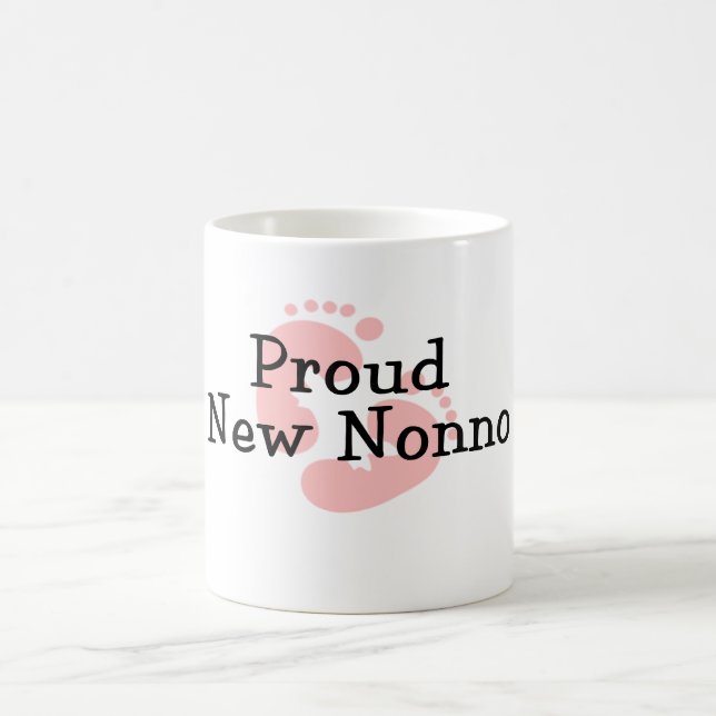 Taza De Café Nuevas huellas orgullosas de la niña de Nonno (Centro)