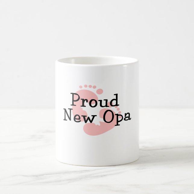 Taza De Café Nuevas huellas orgullosas de la niña de Opa (Centro)