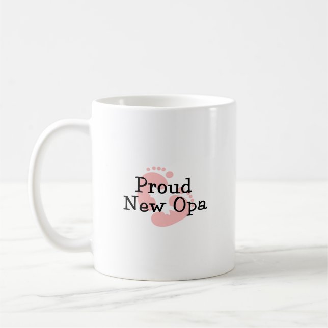 Taza De Café Nuevas huellas orgullosas de la niña de Opa (Izquierda)