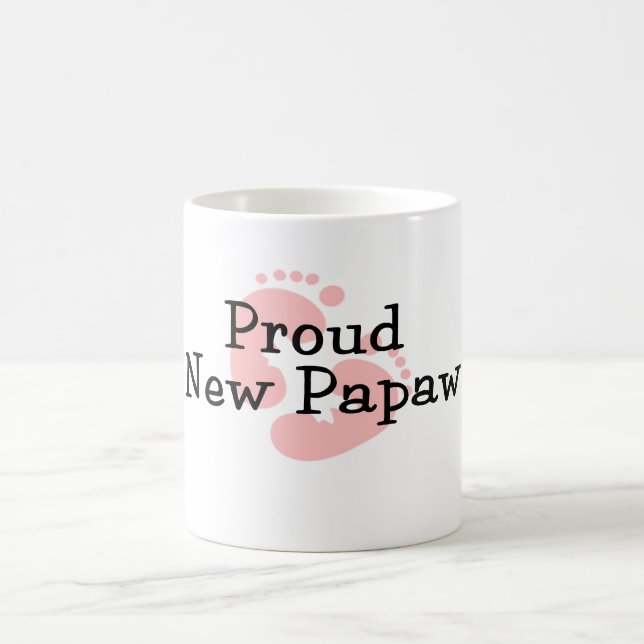 Taza De Café Nuevas huellas orgullosas de la niña del Papaw (Centro)