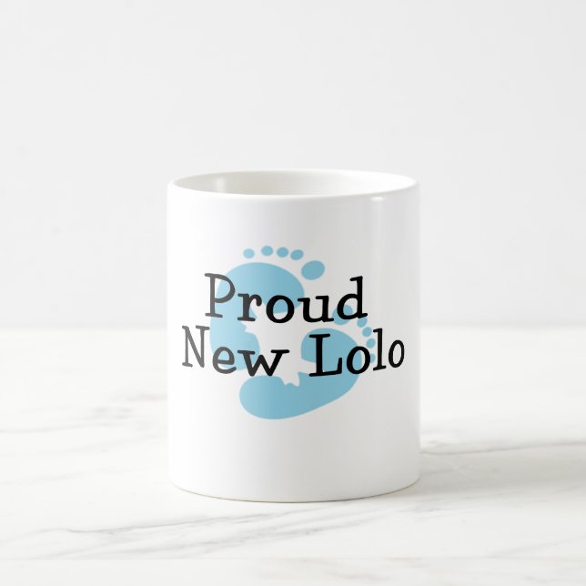 Taza De Café Nuevas huellas orgullosas del bebé de Lolo (Centro)