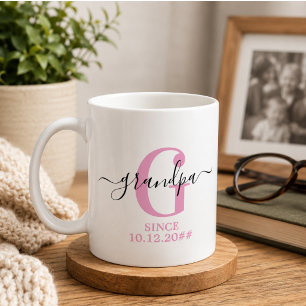 Taza De Café Nuevo abuelo y monograma de abuelo