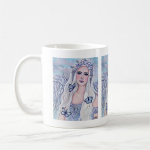 Taza De Café Nuevo ángel empezando con mariposas de Renee