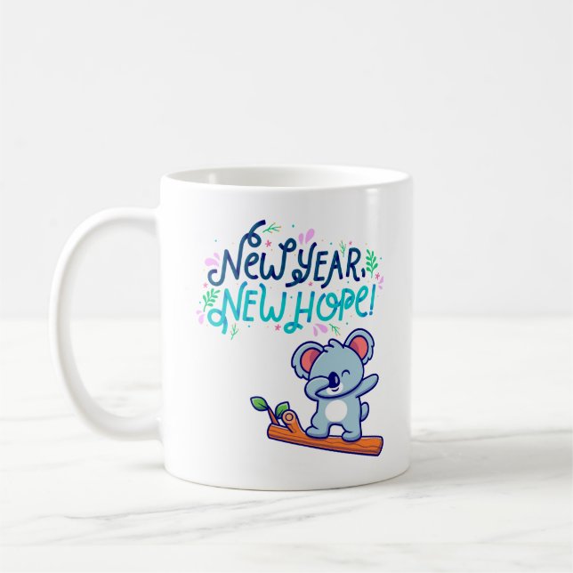 Taza De Café Nuevo año esperanza koala (Izquierda)