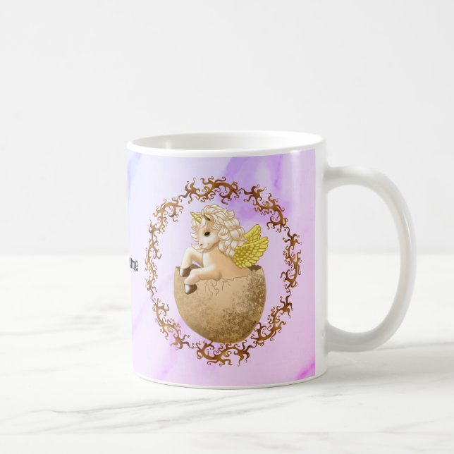 Taza De Café Nuevo Bebe Unicornio (Derecha)
