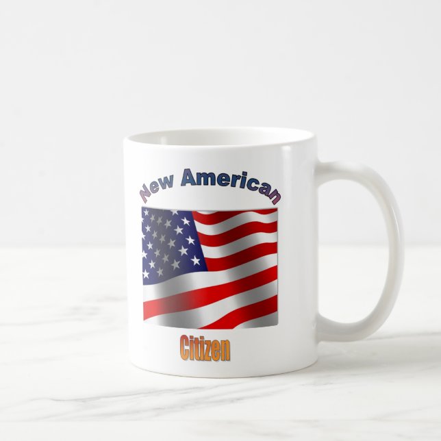 Taza De Café Nuevo ciudadano americano de la libertad (Derecha)