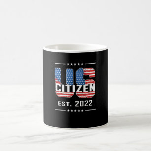 Taza De Café Nuevo ciudadano estadounidense 2022 Orgullosa ciud