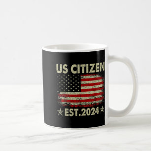 Taza De Café Nuevo Ciudadano Estadounidense Est 2024 Ciudadano