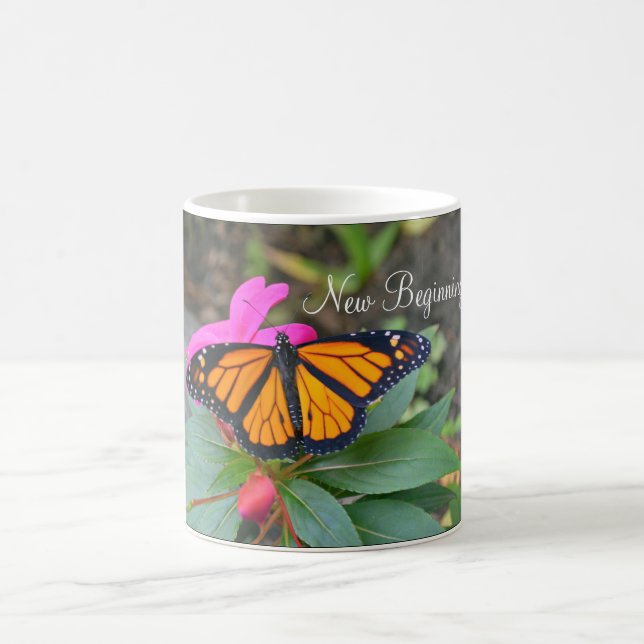 Taza De Café Nuevo comienzo Monarch Butterfly Mug (Centro)