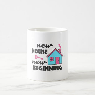 Taza De Café Nuevo comienzo para la nueva casa del fiesta que m