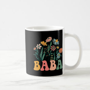Taza De Café Nuevo cumpleaños de Baba Wildflower y exposición d