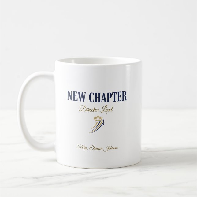 Taza De Café Nuevo Director de Capítulo Personalizado (Izquierda)