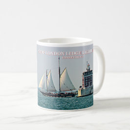 Taza De Café Nuevo faro de London Ledge, Connecticut Mug
