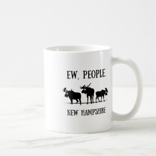 Taza De Café Nuevo Hampshire Moose Para Introvertidos Ew People