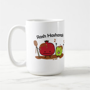 Taza De Café Nuevo judío de la miel de la granada de la manzana