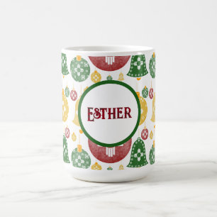 Taza De Café Nuevo México Ornamentos de Navidad Zia Azul Verde 