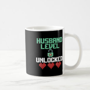 Taza De Café Nuevo nivel de marido desbloqueado sólo regalo de