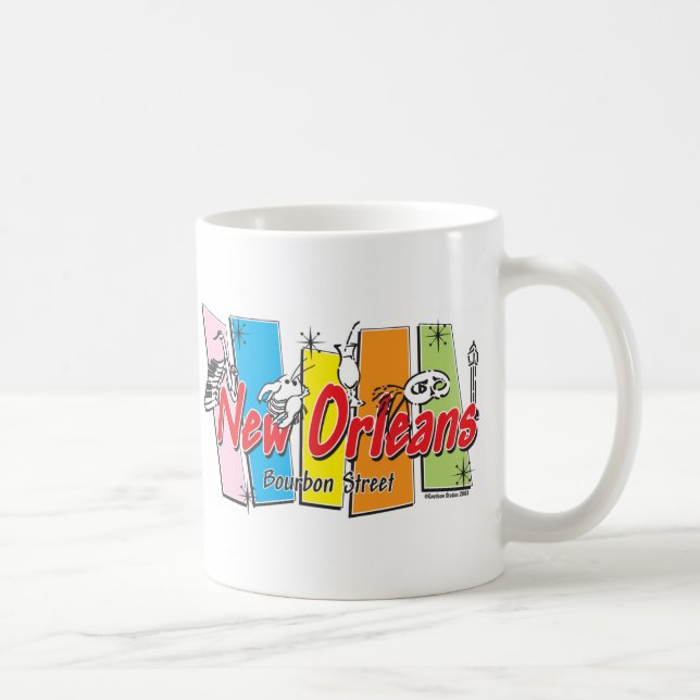 Taza De Café Nuevo-Orleans-Retro (Derecha)
