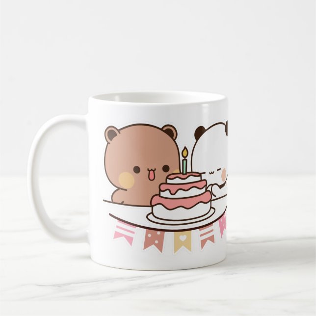 Taza De Café nuevo oso y panda bubu dudu pareja (Izquierda)