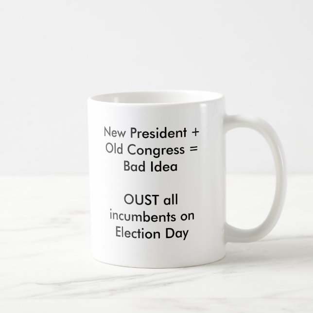 Taza De Café Nuevo presidente + Viejo congreso = mún IdeaOUST (Derecha)