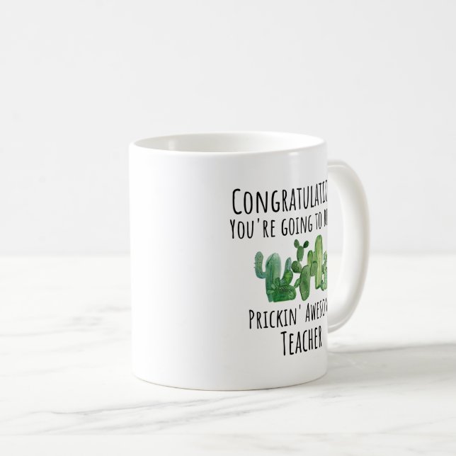 Taza De Café Nuevo regalo de felicitaciones a futuros profesore (Anverso derecho)