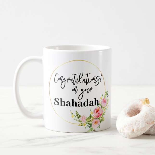 Taza De Café Nuevo regalo musulmán de reverencia shahadah (Con donut)