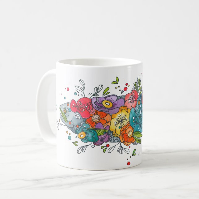 Taza De Café Nuevo Salmón de Crecimiento (Anverso izquierdo)
