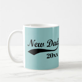 Taza De Café Nuevo tazón de papá, texto Personalizado