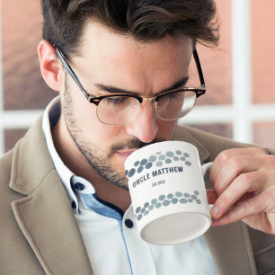 Taza De Café Nuevo tío Resumen Los puntos de la Polka Azul Pers