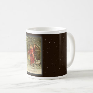 TAZA DE CAFÉ NUEVOS AÑOS ARTE POSTAL DE LOS AÑOS 1900