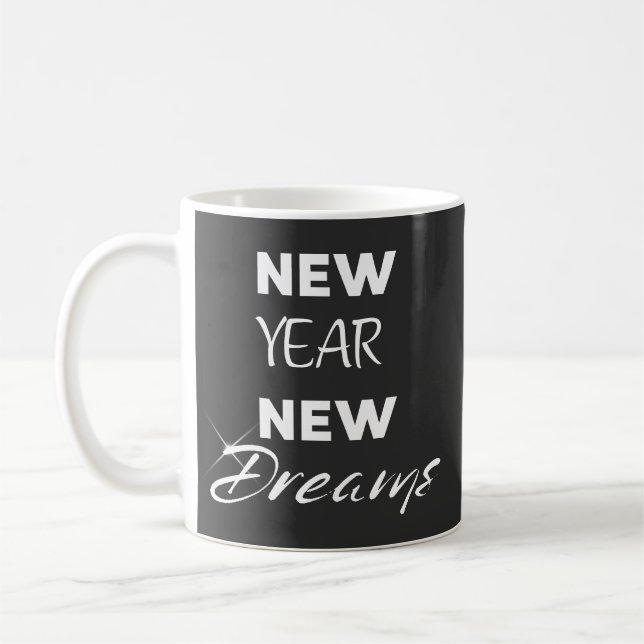 Taza De Café Nuevos sueños de Año Nuevo (Izquierda)