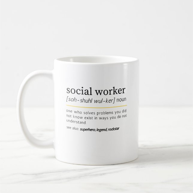 Taza De Café Nuez de trabajador social (Izquierda)