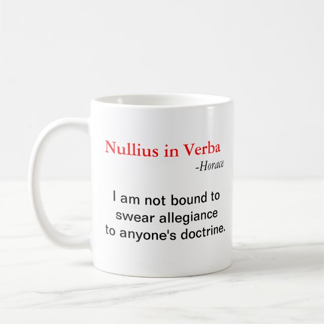 Taza De Café Nullius en Verba (Izquierda)