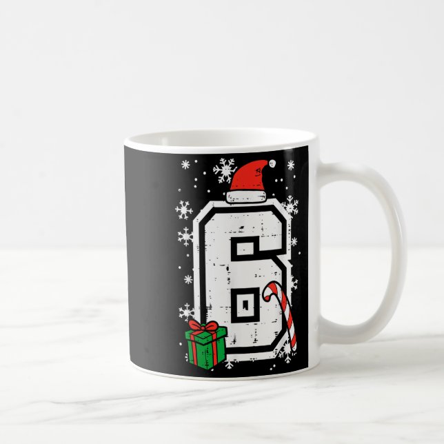 Taza De Café Number 6 Christmas 6 7 Xmas Matching 67 Meme Men W (Derecha)