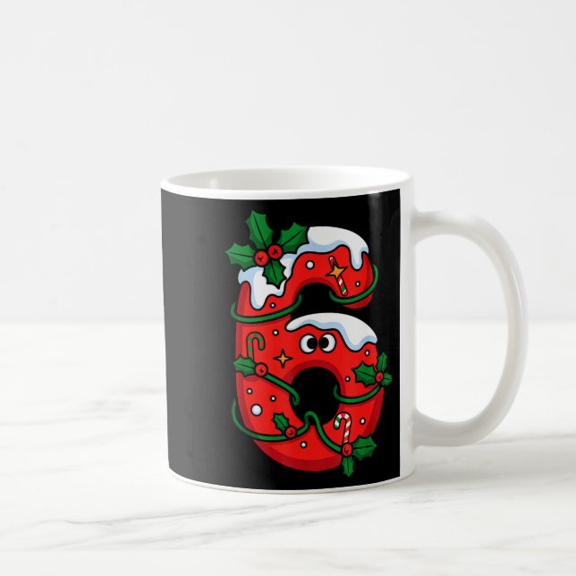 Taza De Café Number 6 Santa Costume Meme Christmas Matching Cou (Derecha)