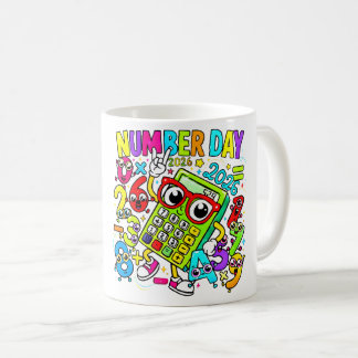 Taza De Café Number Day Maths Mug | Colourful Numbers