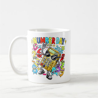 Taza De Café Number Day Maths Mug | Fun Calculator Design