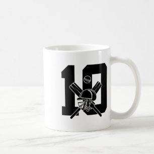 Taza De Café Número 10 Años Cricket 10º Cumpleaños