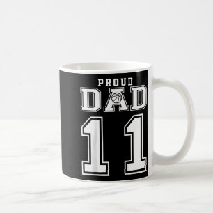 Taza De Café Número 11 Proud Basketball Dad Personalizado