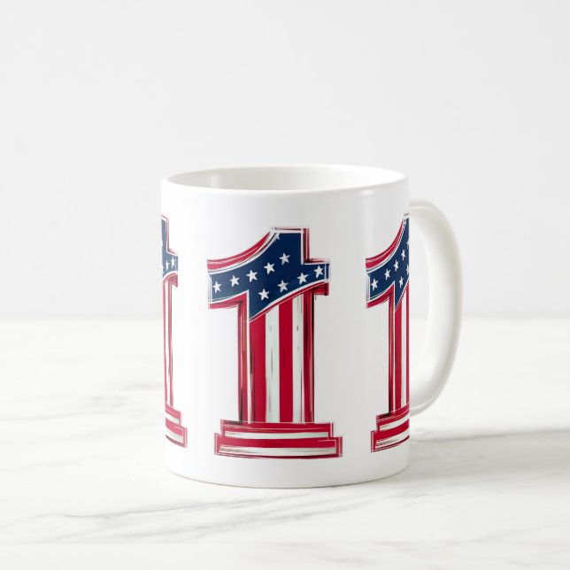 Taza De Café Número 1 Americano (Anverso derecho)