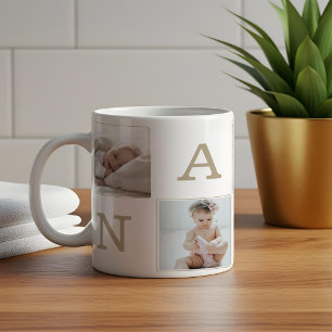 Taza De Café Número 1 Rótulo de oro de la abuela de Nana